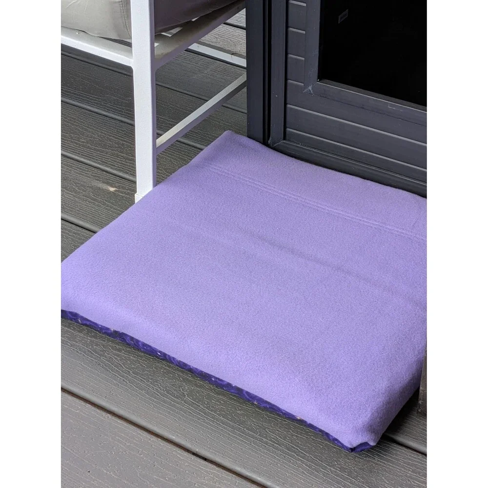 Double Sided Pad Pet Bed - 20 x 22 - Starry Night Cotton and Lavender Fleece NEW